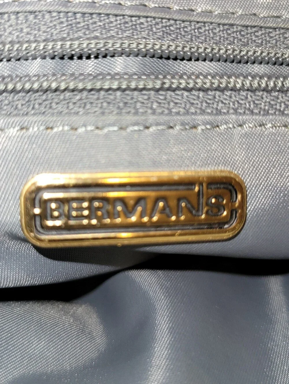 Bermans Leather - Soft Blue/gray Leather Crossbody Bag.